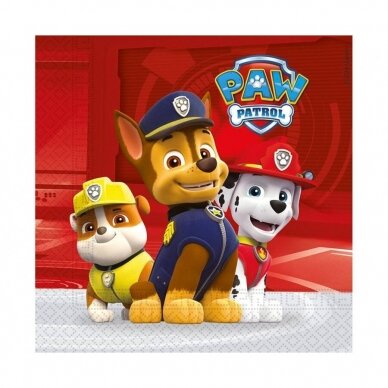 Paper napkins Paw Patrol Ready for Action, 33x33 cm, 20 pcs.