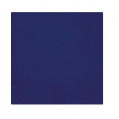 Paper napkins PAW, Navy Blue, solid colour, 33 x 33 cm / 20 pcs.