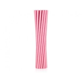 Paper Drinking Straws, light pink, 6x197 mm / 12 pcs