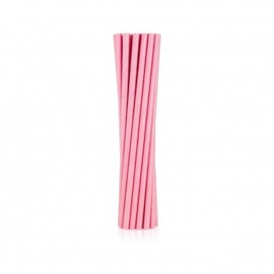 Paper Drinking Straws, light pink, 6x197 mm / 12 pcs