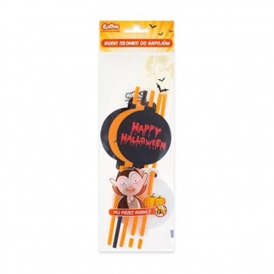 Drinking straws with deco card "Halloween" , 5 pcs 1