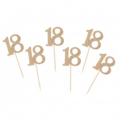 B&C Picks 18, gold, 6 pcs