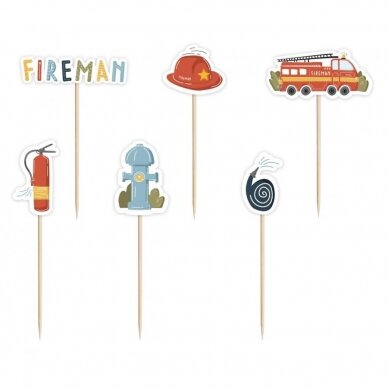 Picks Fireman, 6 pcs