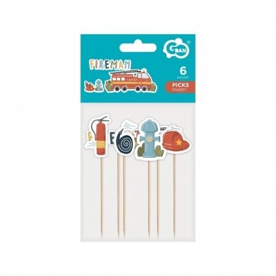 Picks Fireman, 6 pcs 1