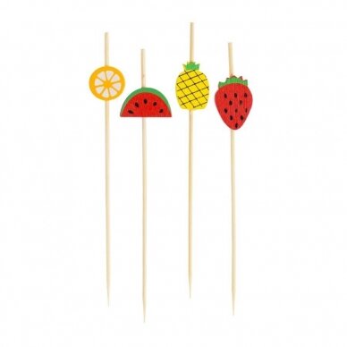 Cocktail picks "Sweet fruits", length 12 cm, 24 pcs