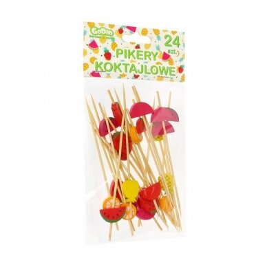 Cocktail picks "Sweet fruits", length 12 cm, 24 pcs 1