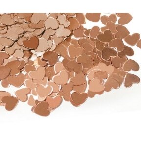 Paper confetti Hearts, rose-gold, 12 g