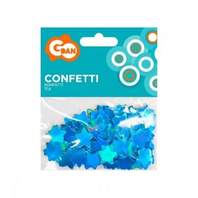 Paper confetti Stars, blue, 12 g 1