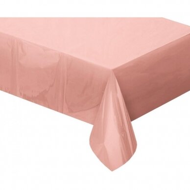 Foil tablecloth B&C metallic rose-gold, 137 x 183 cm