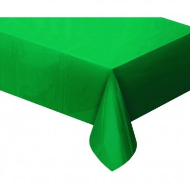 Foil tablecloth B&C metallic green, 137 x 183 cm