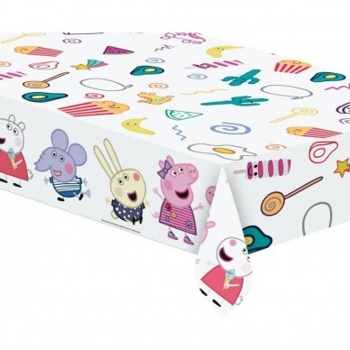 Plastic table cover Peppa Pig, 120x180 cm