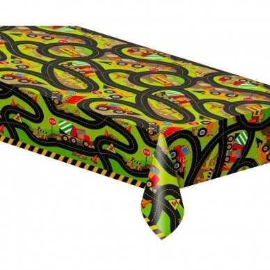 Plastic Table cover Building, size 137 x 213 cm 1