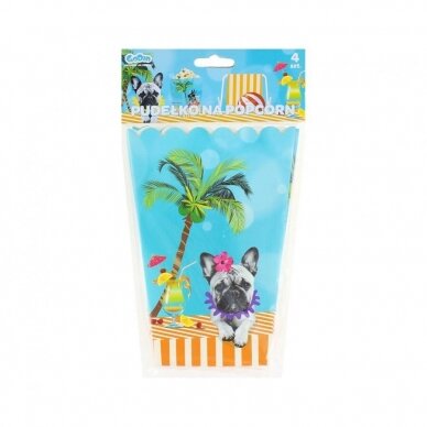 Popcorn container "Hawaii Party", 4 pcs 1