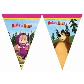 Flag banner "Masha and the Bear"