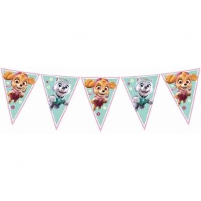 Flag banner Paw Patrol Skye and Everest