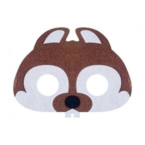 Felt mask - Beaver, size 17,5 x 13,5 cm