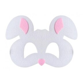 Felt mask - Rabbit, size 18,5 x 13 cm