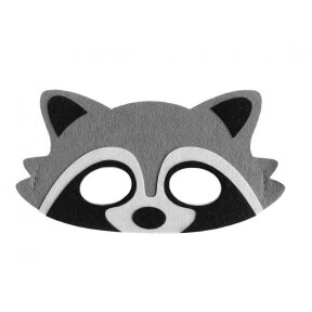 Felt mask - Raccoon, size 18 x 9,5 cm