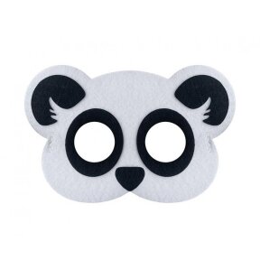 Felt mask - Panda, size 19 x 12 cm