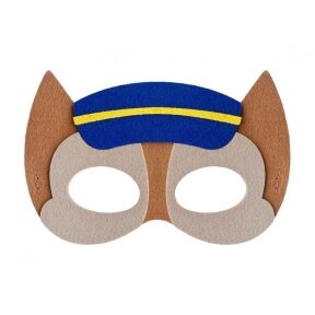 Felt mask Dog Brigade - Police Officer 1, size 18 x 12 cm