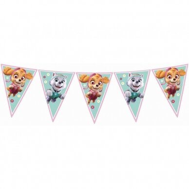 Flag banner Paw Patrol Skye and Everest