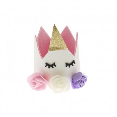 Felt crown Unicorn, 8 x 10 cm 1