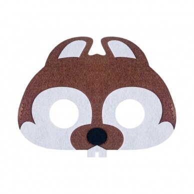 Felt mask - Beaver, size 17,5 x 13,5 cm