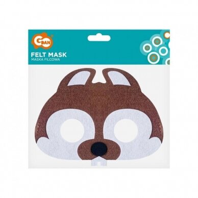 Felt mask - Beaver, size 17,5 x 13,5 cm 1