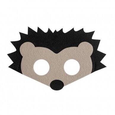 Felt mask - Hedgehog, size 17,5 x 11,5 cm