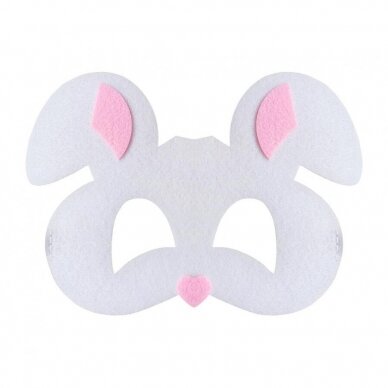 Felt mask - Rabbit, size 18,5 x 13 cm