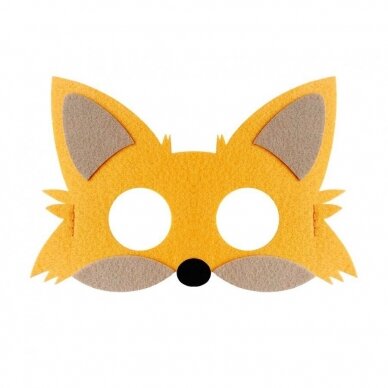 Felt mask - Fox, size 18,5 x 12 cm