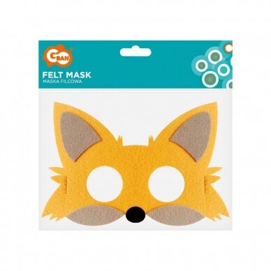 Felt mask - Fox, size 18,5 x 12 cm 1