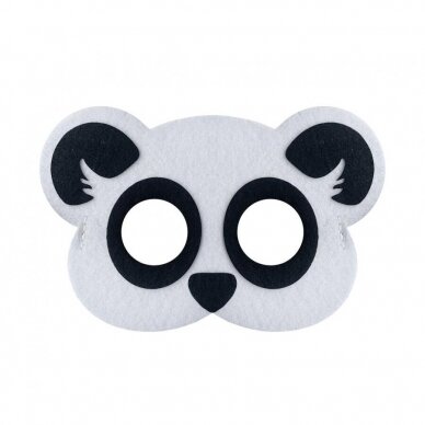 Felt mask - Panda, size 19 x 12 cm