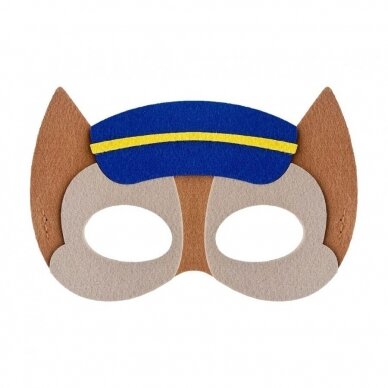 Felt mask Dog Brigade - Police Officer 1, size 18 x 12 cm