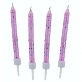 Birthday candles 20/20, lavender colour, 5 cm