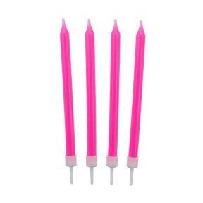 Birthday candles 10/10, pink; 8,6 cm