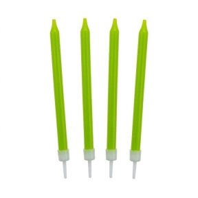 Birthday candles 10/10, green; 8,6 cm