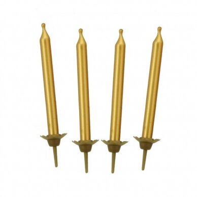 Birthday Candles, gold, 10/10, 5 cm