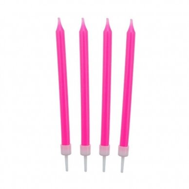 Birthday candles 10/10, pink; 8,6 cm