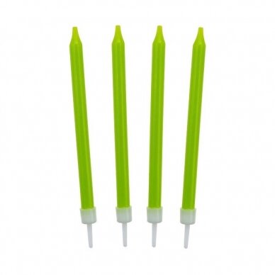 Birthday candles 10/10, green; 8,6 cm